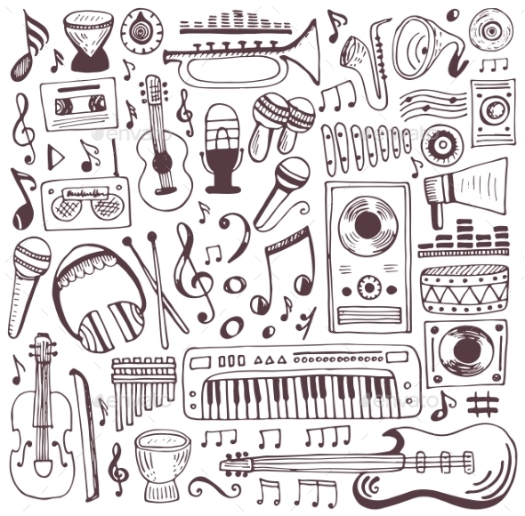 Music Doodle Collection - Decorative Symbols Decorative