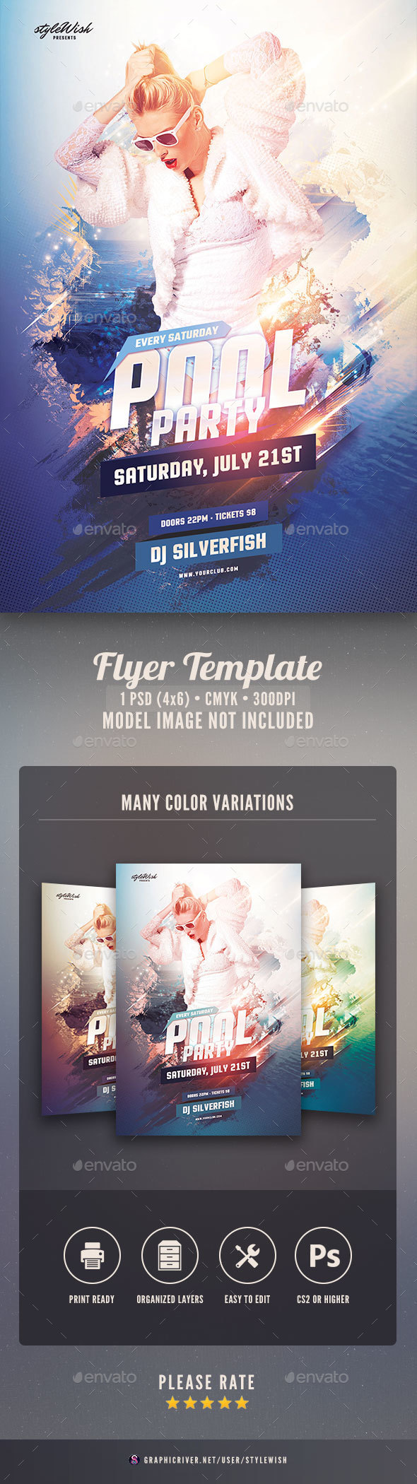 Pool Party Flyer - Clubs & Parties Events