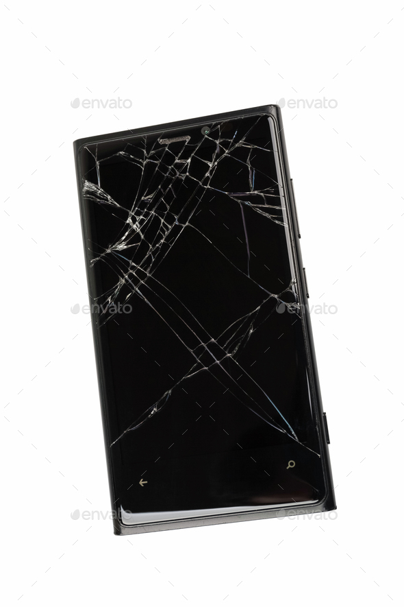 broken mobile phone - Stock Photo - Images