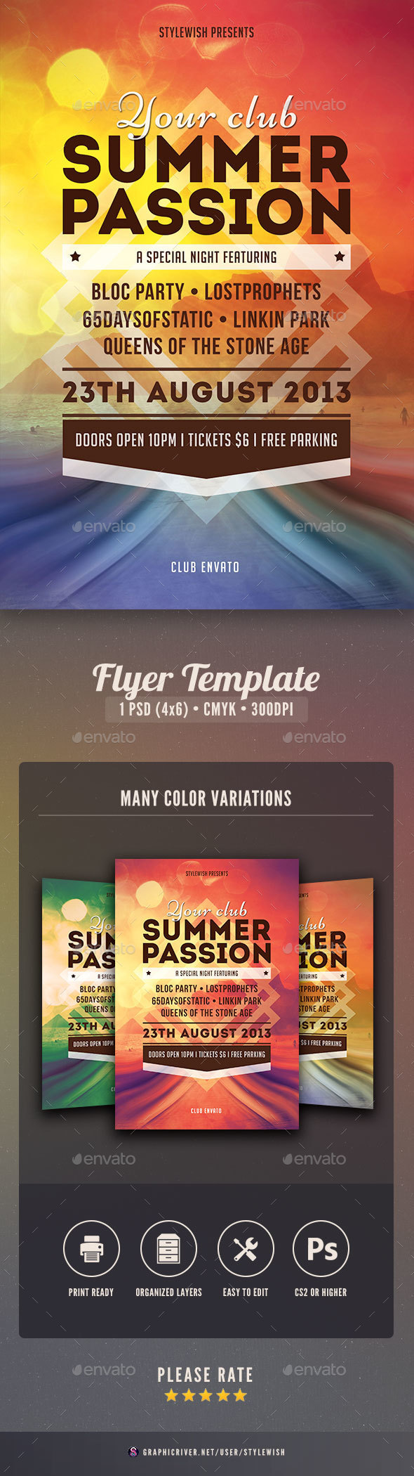Summer Passion Flyer - Clubs & Parties Events