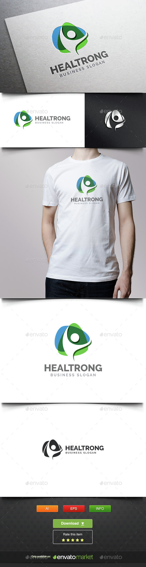 Modern Health People - Humans Logo Templates
