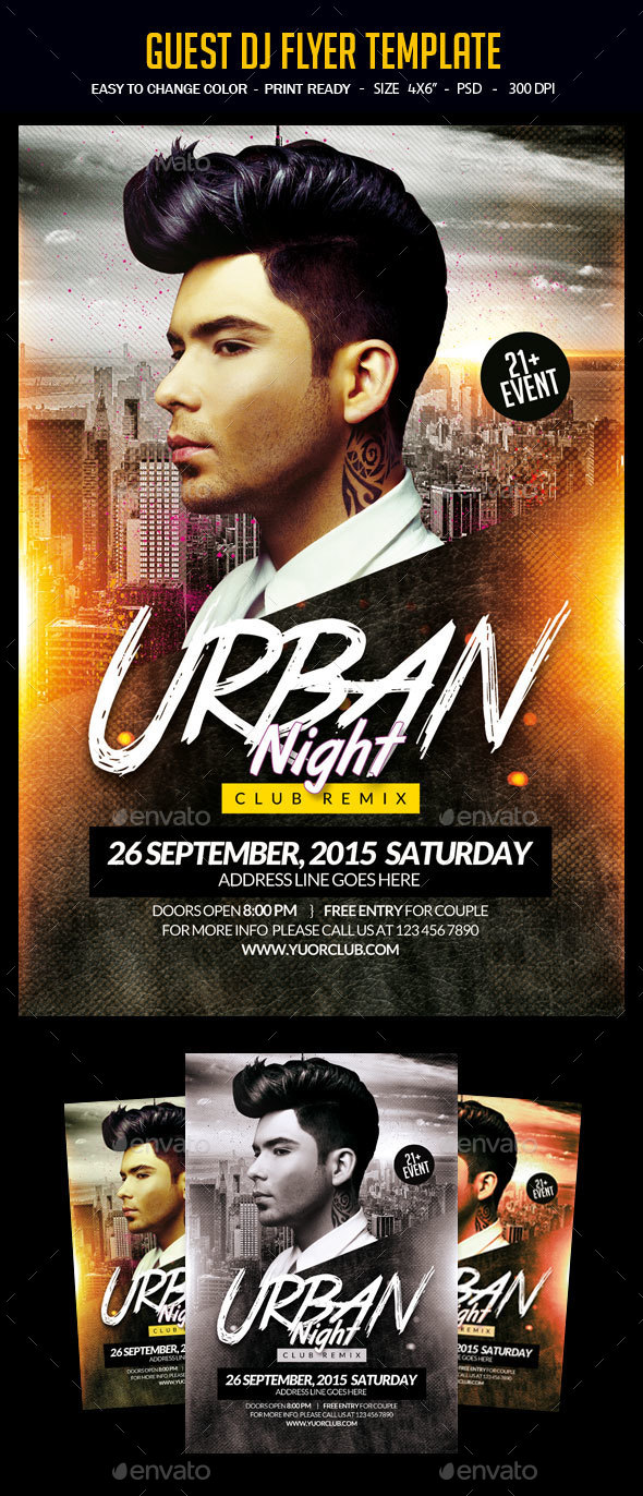 Guest Dj Flyer Template - Clubs & Parties Events