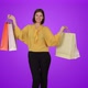 Woman with shopping bags, happy and fun dancing. - VideoHive Item for Sale