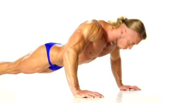 Bodybuilder Push-ups, Side View alt