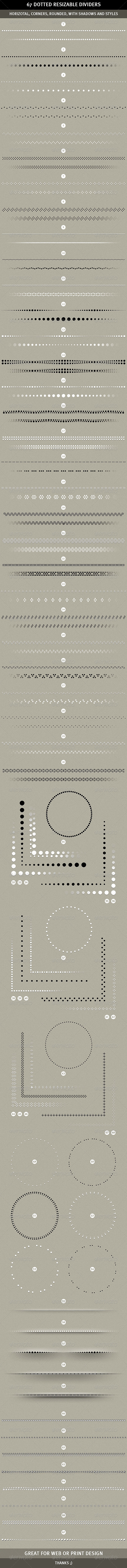 67 Resizable Dotted Dividers - Miscellaneous Web Elements