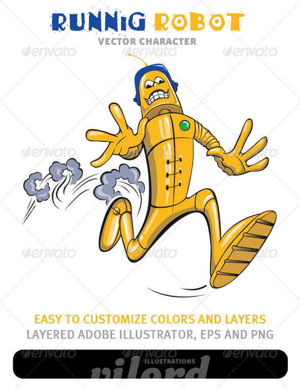 Running Robot Mascot - Miscellaneous Characters