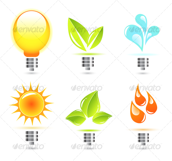 Nature in electricity. Icons - Seasonal Icons
