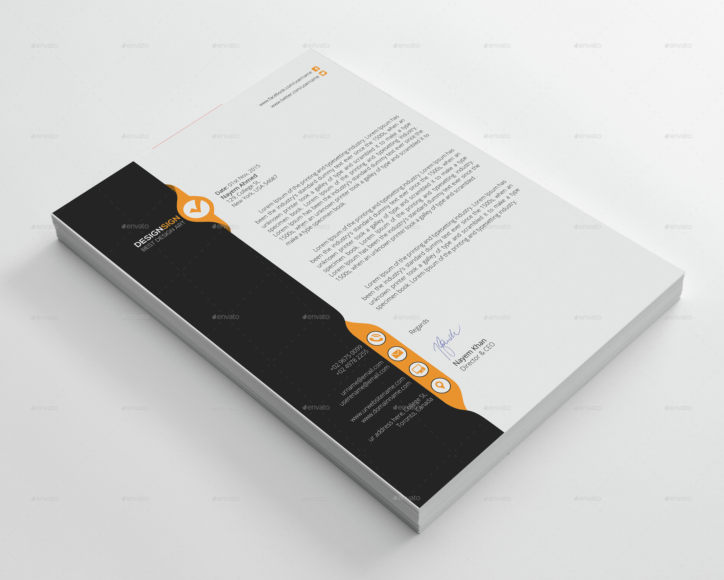 Corporate Letterhead, Print Templates | GraphicRiver