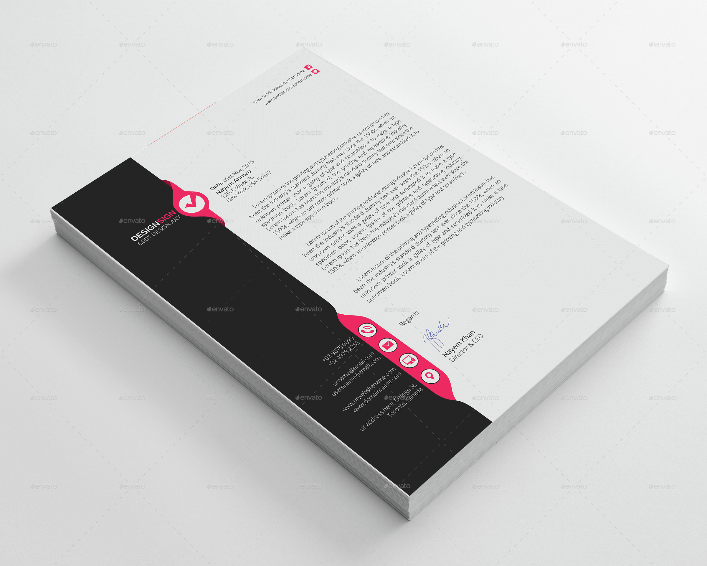 Corporate Letterhead, Print Templates | GraphicRiver