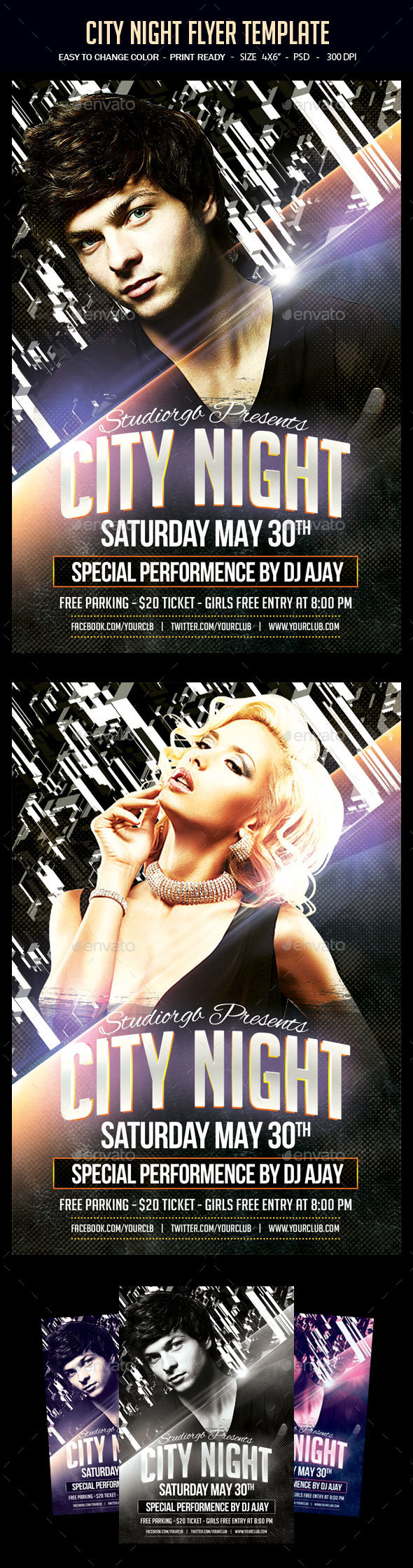 City Night Flyer Template - Clubs & Parties Events