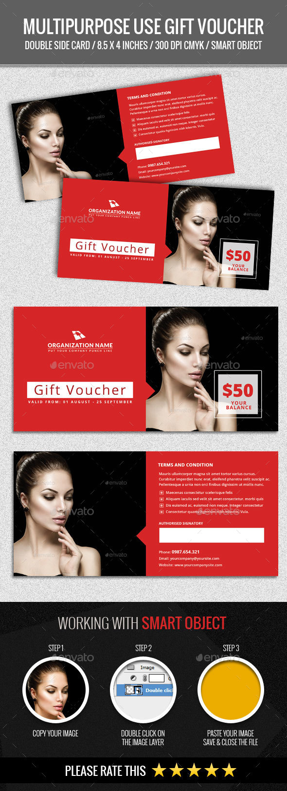 Multipurpose Use Gift Voucher - Loyalty Cards Cards & Invites
