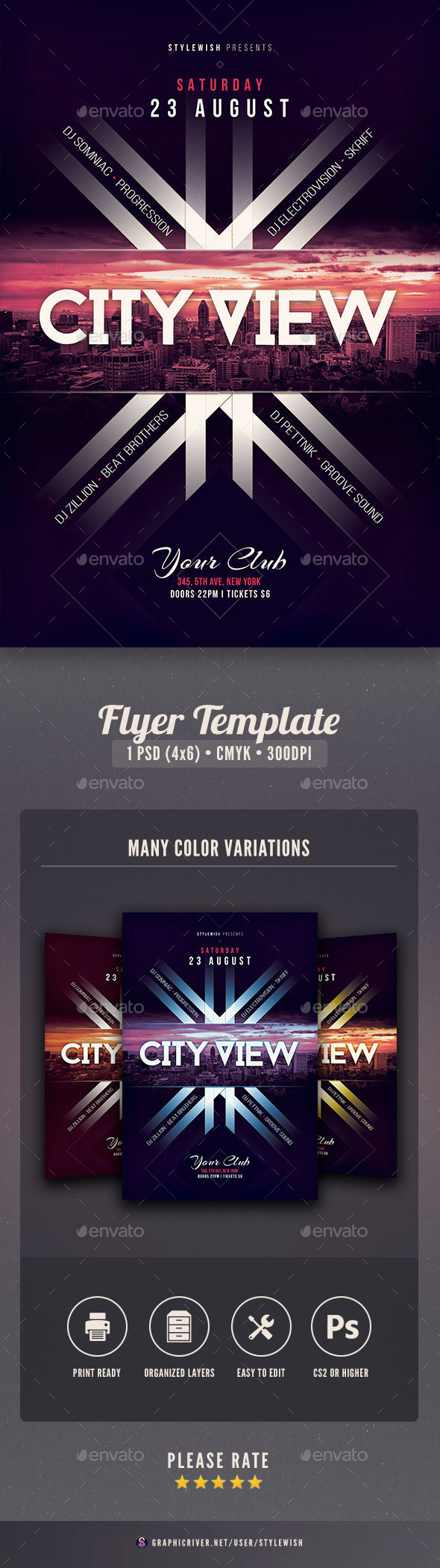 City View Flyer - Clubs & Parties Events