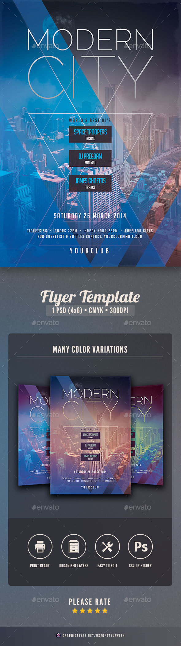 Modern City Flyer - Clubs & Parties Events
