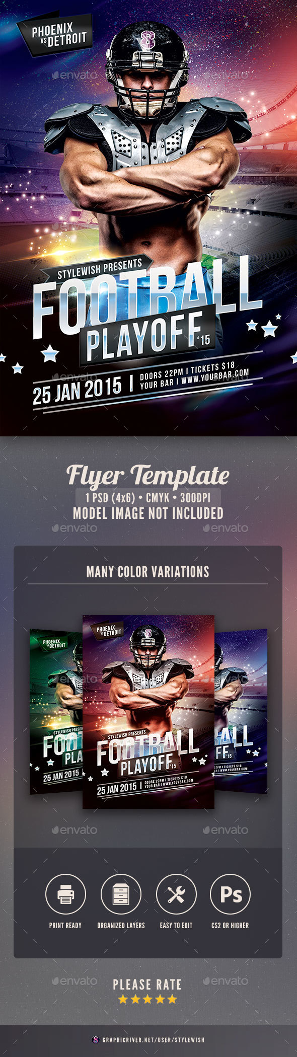 Football Playoff Flyer - Sports Events