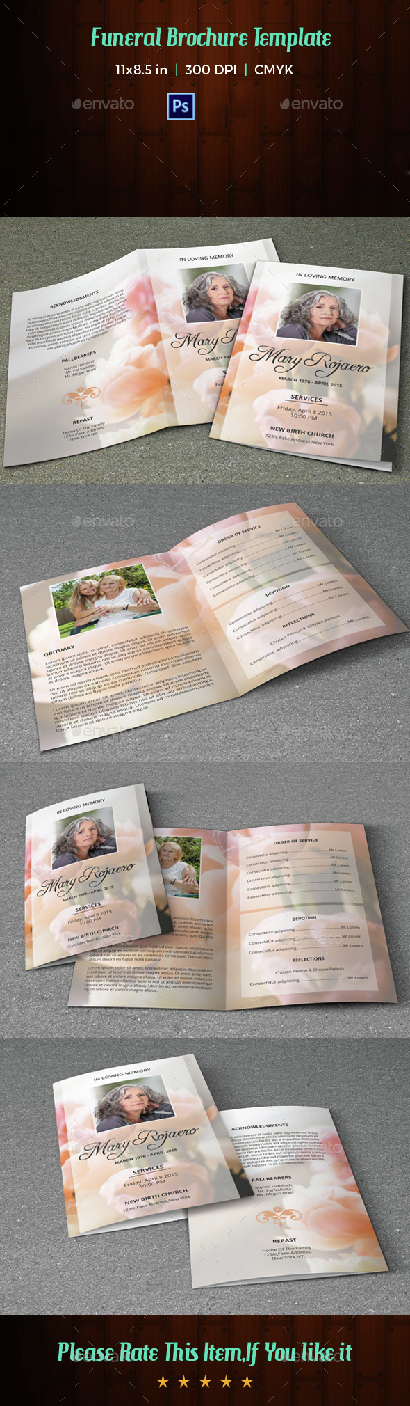 Funeral Program Template-V07 - Informational Brochures