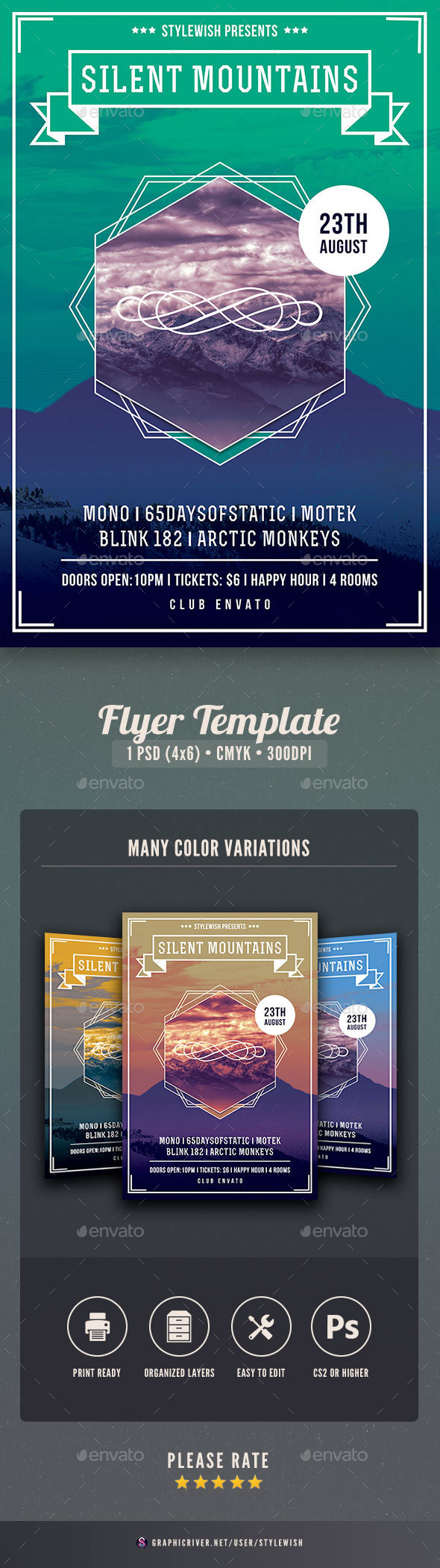 Silent Mountains Flyer - Concerts Events