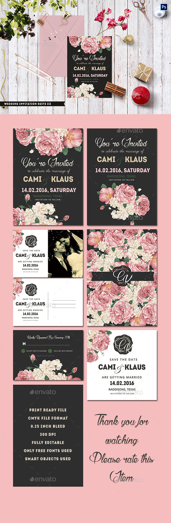 Wedding Invitation Suite III - Weddings Cards & Invites