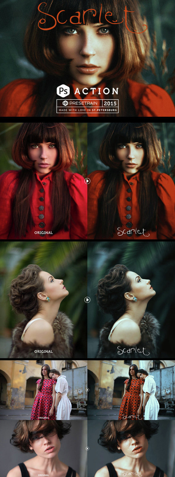 Scarlet Fantasy Photoshop Action - Photo Effects Actions