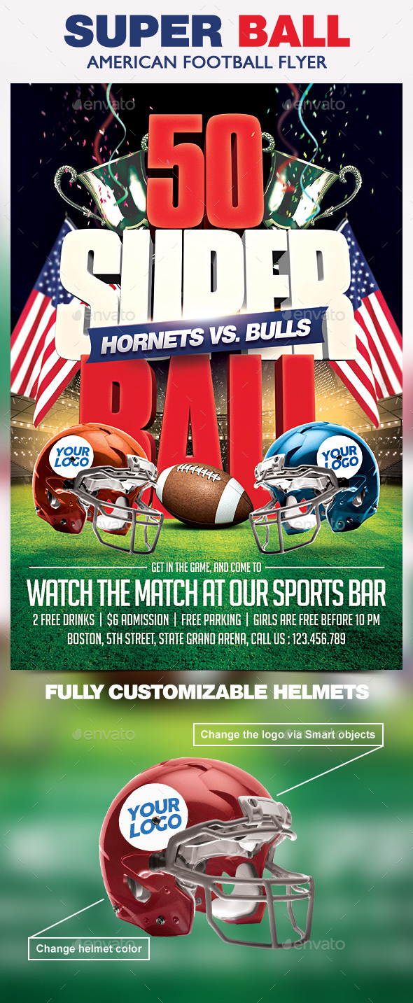 Super Ball Flyer Template - Sports Events