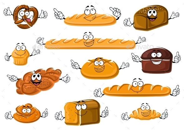 Healthy Fresh Bakery And Pastry Products - Food Objects