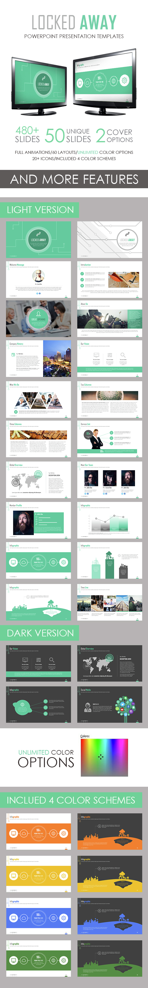 Locked Away Powerpoint Template - Business PowerPoint Templates