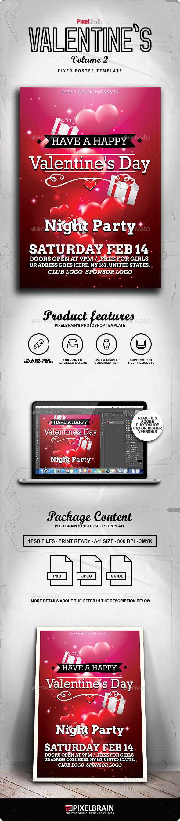 Valentine Party Flyer/Poster Vol. 2 - Clubs & Parties Events