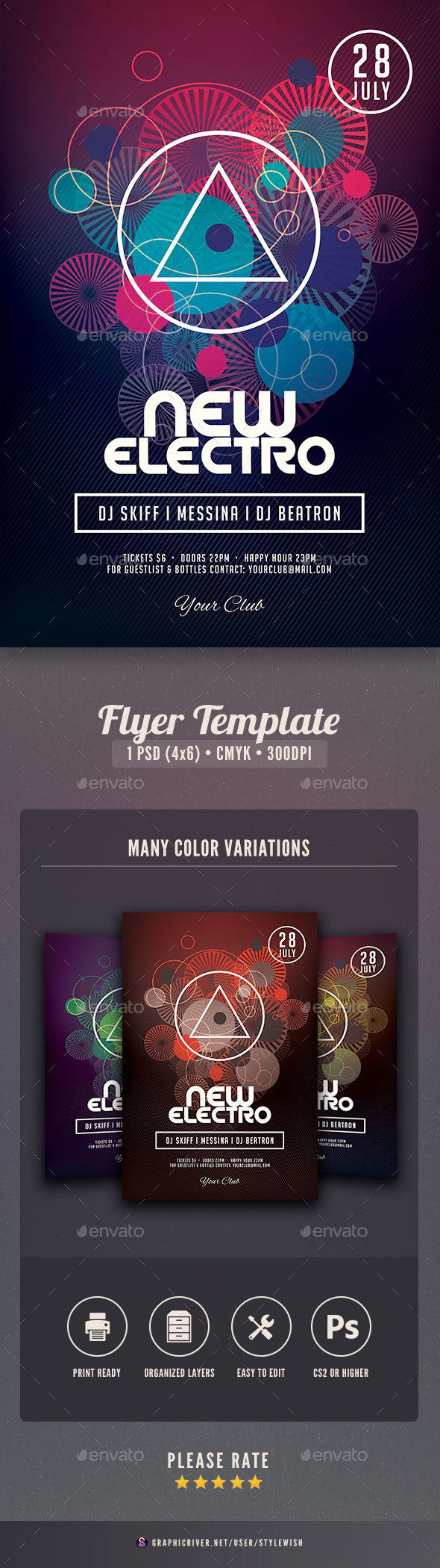 New Electro Flyer - Clubs & Parties Events