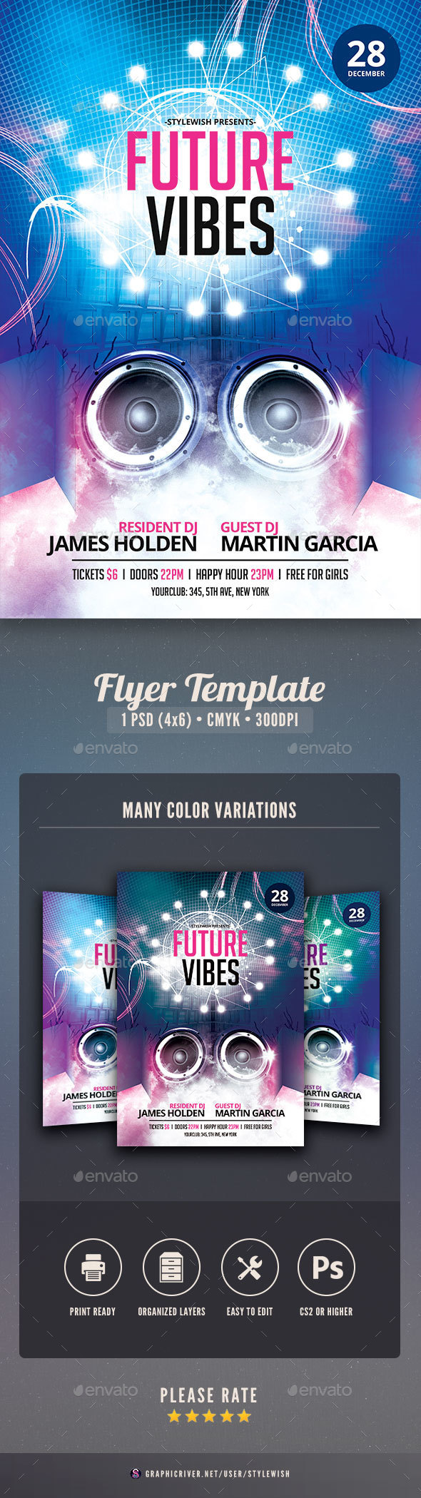 Future Vibes Flyer - Clubs & Parties Events