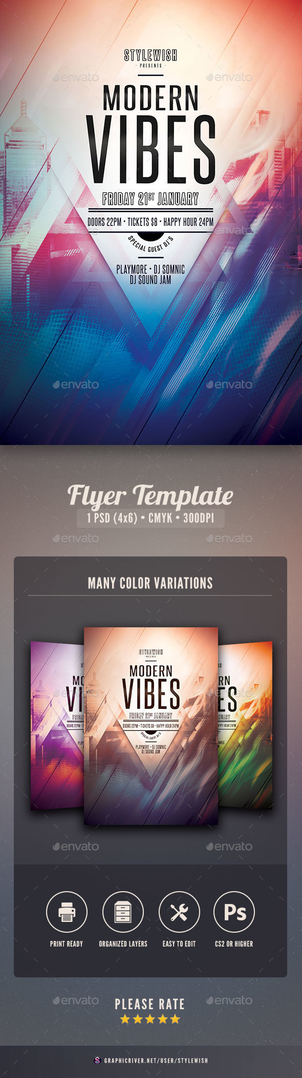 Modern Vibes Flyer - Clubs & Parties Events