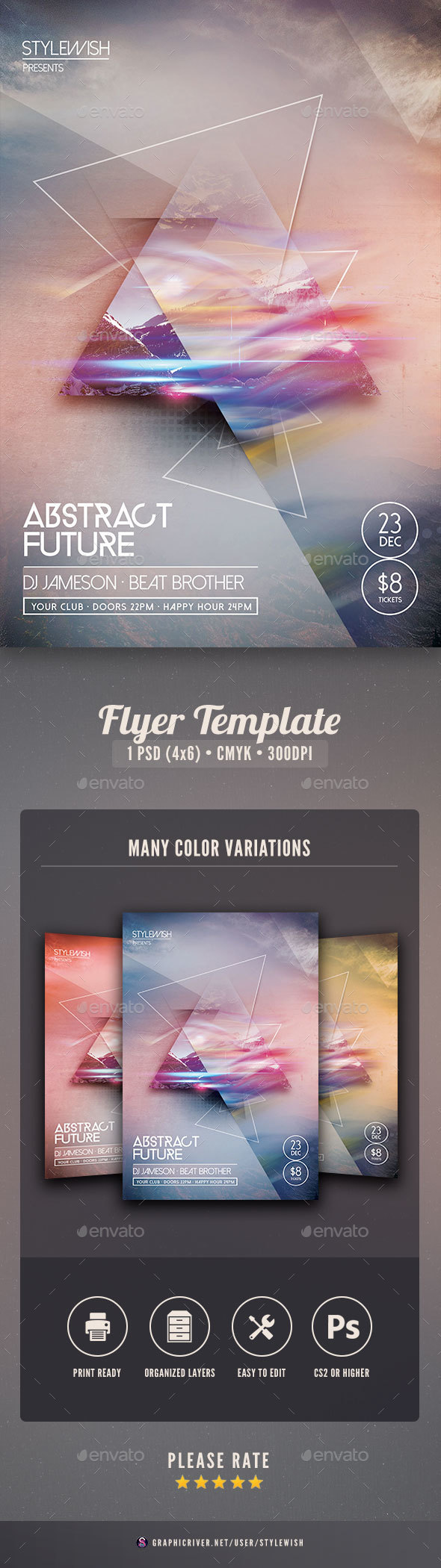 Abstract Future Flyer - Clubs & Parties Events