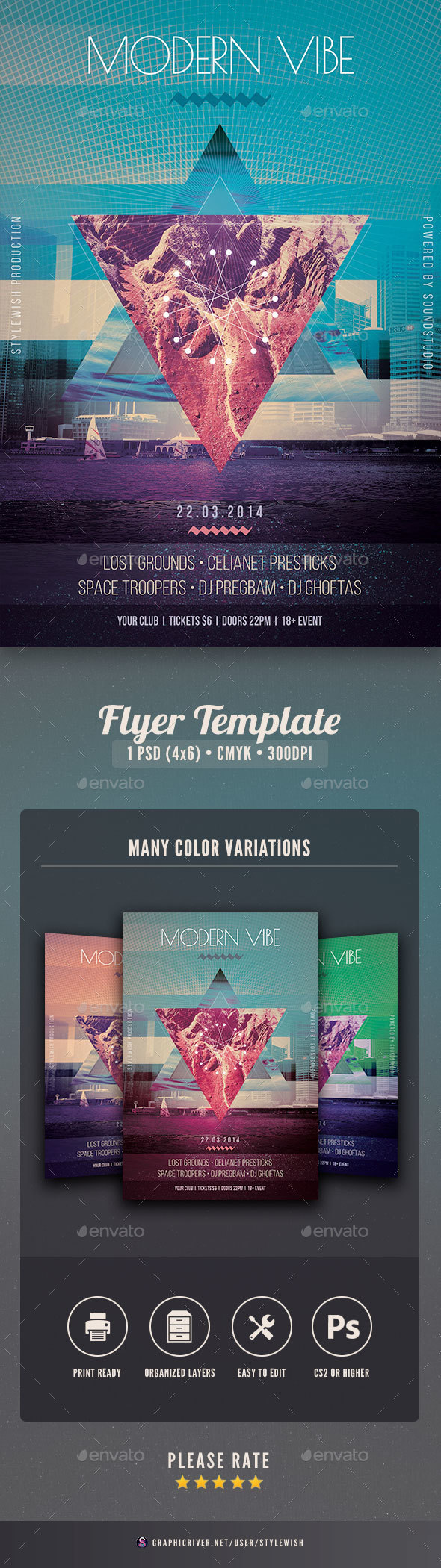 Modern Vibe Flyer - Clubs & Parties Events