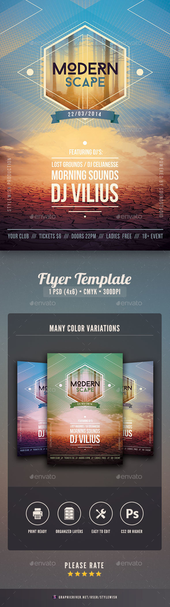 Modern Scape Flyer - Clubs & Parties Events