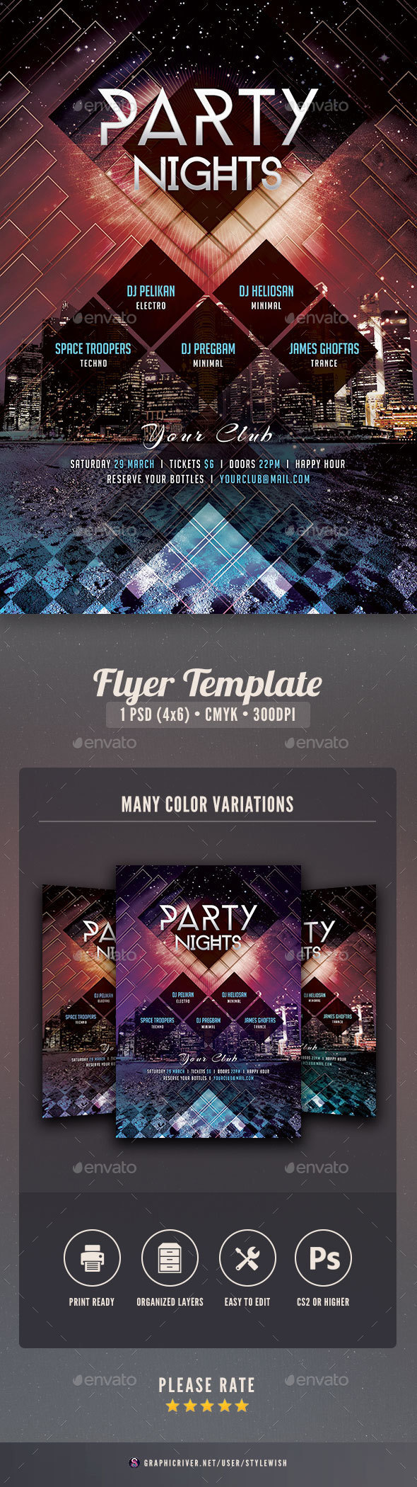 Party Nights Flyer - Clubs & Parties Events
