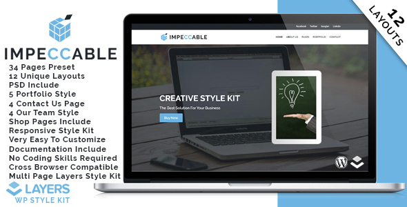 Layers WP Style Kit - Impeccable - CodeCanyon Item for Sale