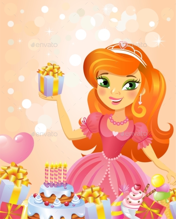 Happy Birthday, Princess, Greeting Card. - Birthdays Seasons/Holidays