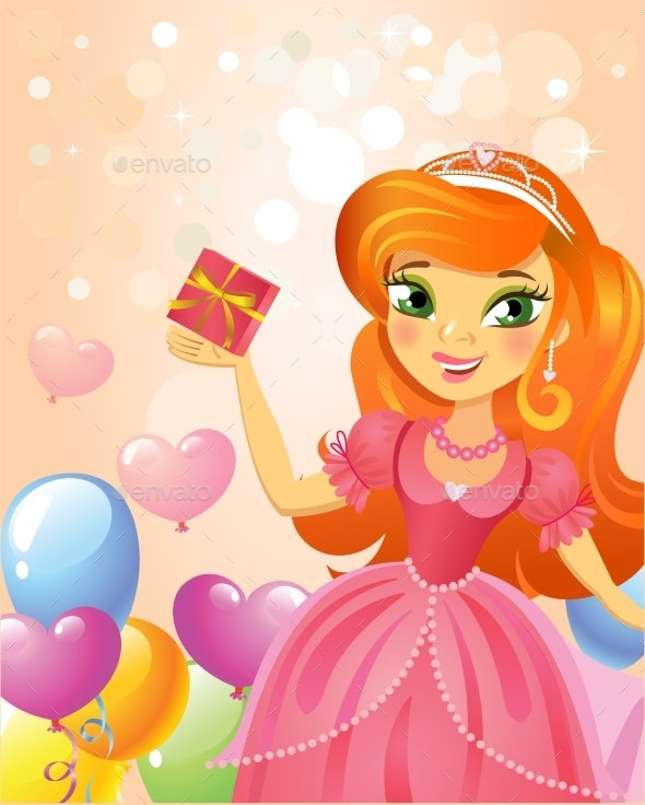 Happy Birthday, Princess, Greeting Card. - Birthdays Seasons/Holidays