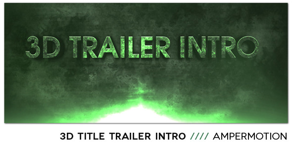 3D Title Trailer - VideoHive 1480966