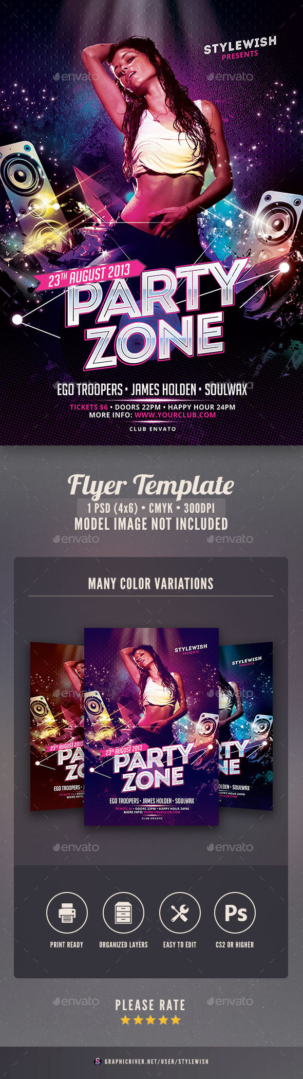 Party Zone Flyer - Clubs & Parties Events