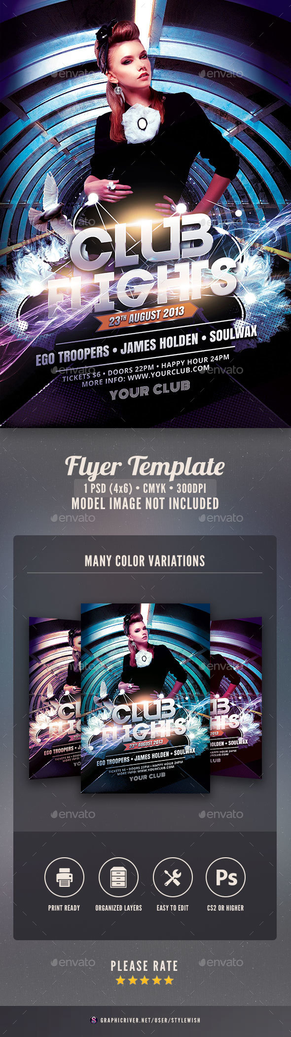 Club Flights Flyer - Clubs & Parties Events