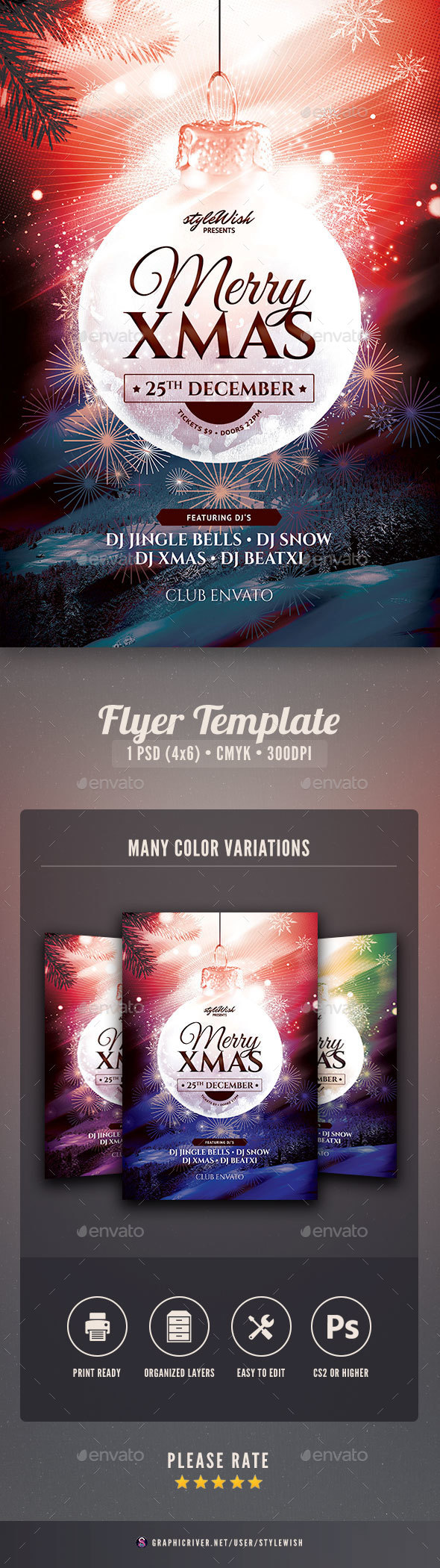 Merry Xmas Flyer - Clubs & Parties Events