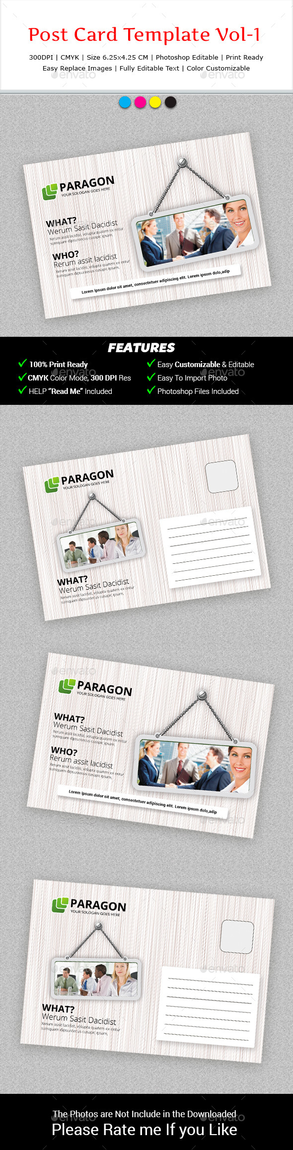 Post Card Template Vol-1 - Greeting Cards Cards & Invites