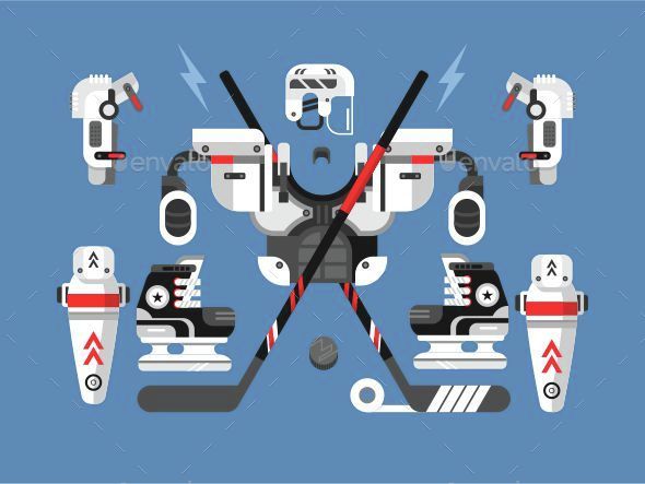 Hockey Equipment Set - Sports/Activity Conceptual