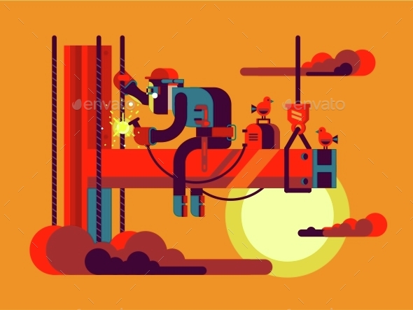 Welder Climber Character - People Characters