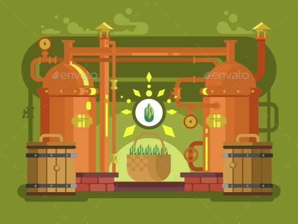 Brewery Beer Design Flat - Miscellaneous Conceptual