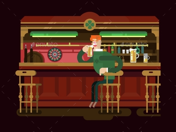Shop Pub Beer - People Characters