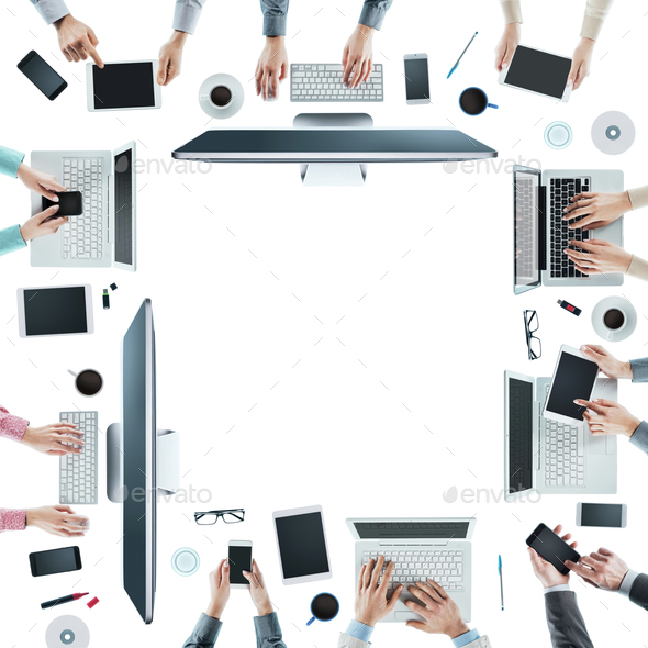 Business people social networking - Stock Photo - Images