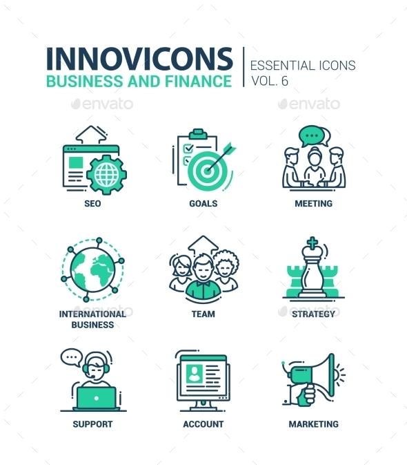 Business Finance Modern Thin Line Design Icons - Concepts Business