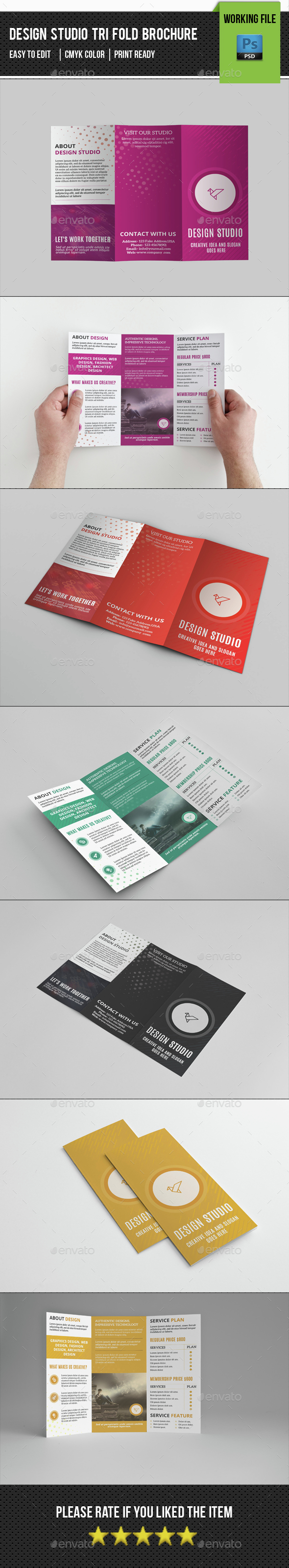 Design Studio Trifold Brochure-V279 - Corporate Brochures