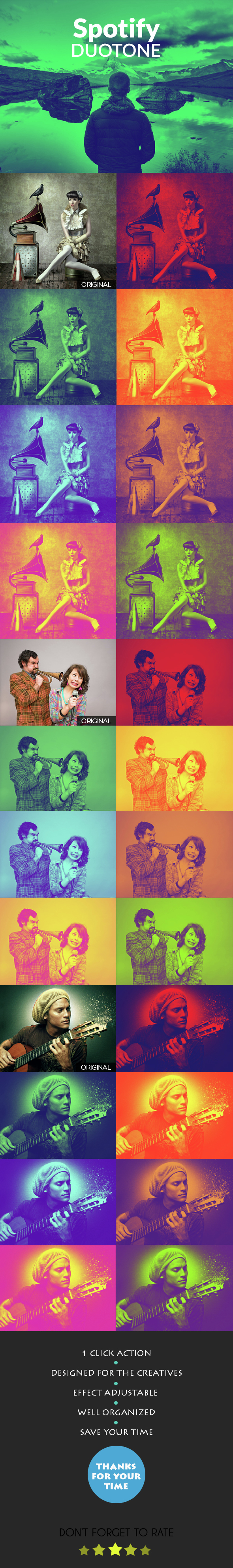 Spotify Duotone Effect - Photo Effects Actions