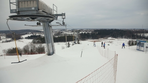 Mechanism Of The Ski Lift, Stock Footage | VideoHive